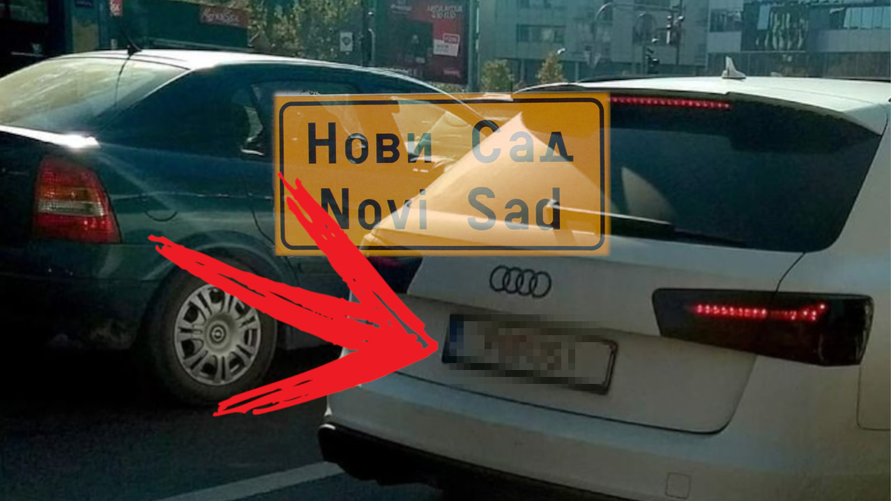 POLA NOVOG SADA SE OKRETALO: Šokantne tablice na automobilu