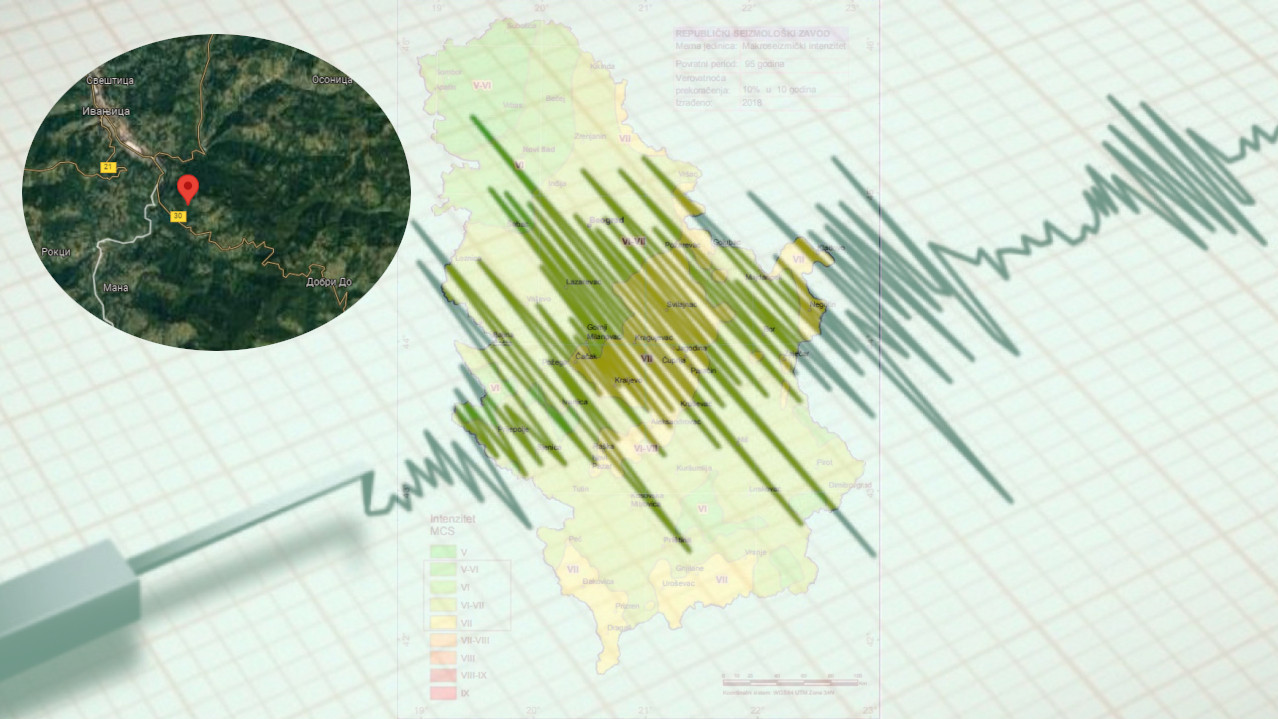 NEMIRNO TLO U SRBIJI: Novi zemljotres u okolini Ivanjice