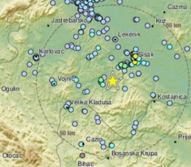 HRVATSKA SE OPET TRESLA: Dva umerena zemljotresa kod Gline