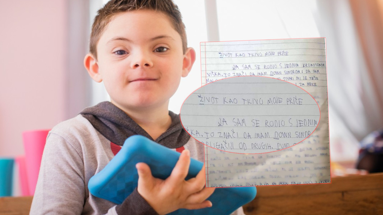 Pismeni sastav dečaka sa Daunovim sindromom rasplakao region