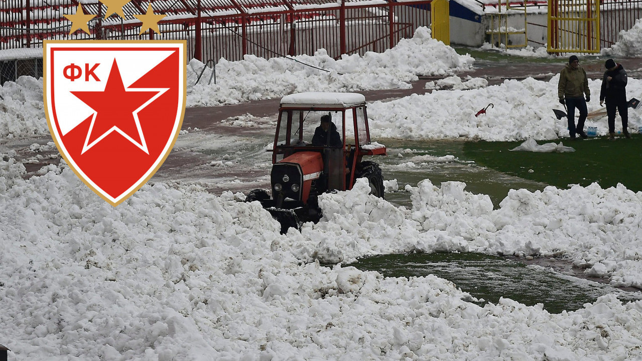 Снежни колапс на Маракани - овако изгледа стадион Звезде