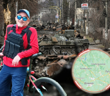 FILMSKI BEG: Ukrajinac na biciklu izbegavao ruske granate