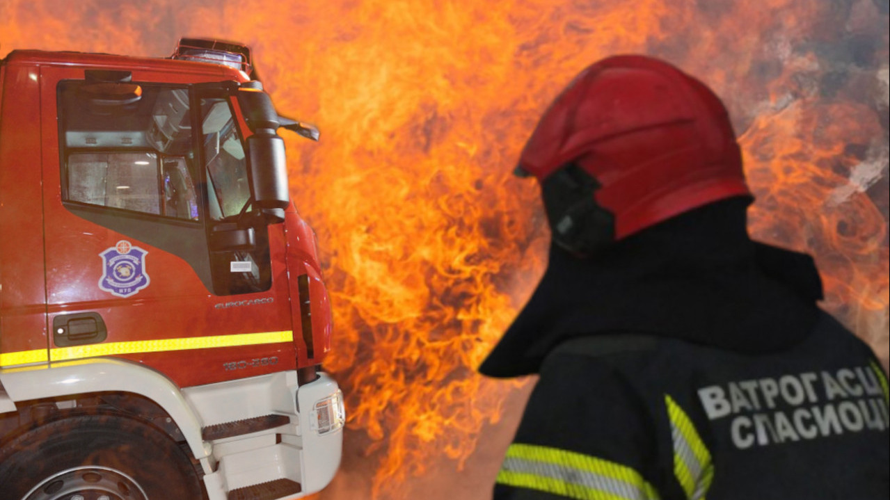 PLAMEN ZAHVATIO KUĆU: Vatrogasci gase požar u NS (FOTO)