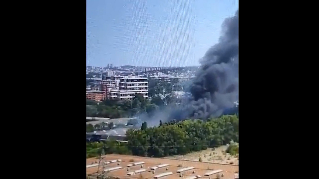 GORI IMT: Na snimku se vidi gusti dim (VIDEO)