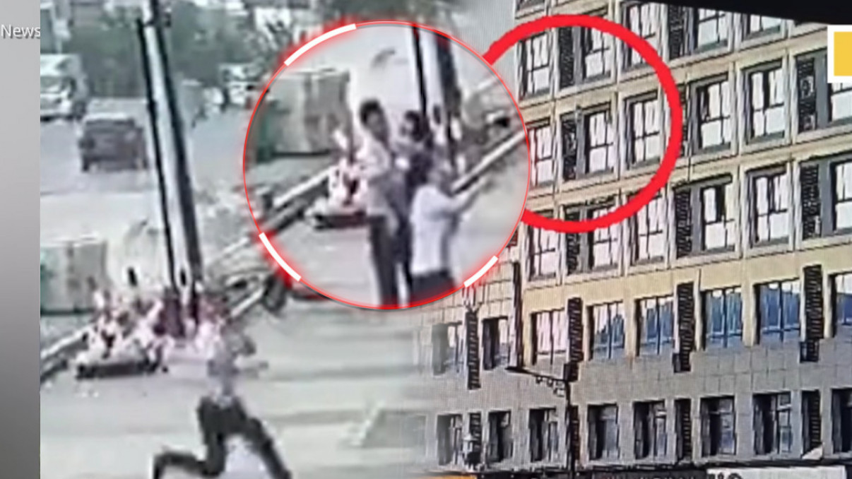 SUPERHEROJ: Čovek spasio bebu koja je padala sa zgrade VIDEO