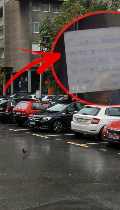 Studentkinja nepropisno parkirala - ostavila PAUKU hit poruku