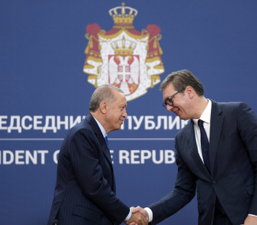 NASTAVAK RAZGOVORA: Erdogan i Vučić u Predsedništvu