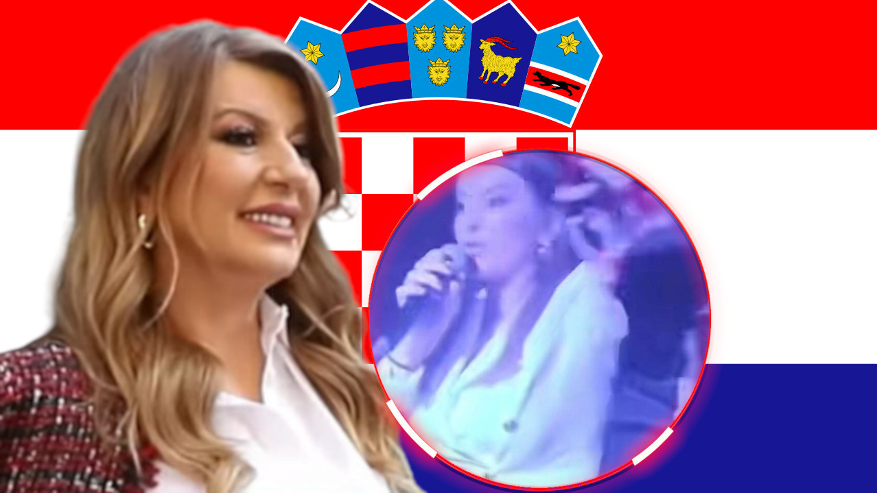 МАХАЛА ШАХОВНИЦОМ: Вики прославила победу хрватском заставом