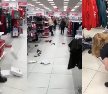 POMAHNITALA ŽENA: Napravila haos u prodavnici u BG (VIDEO)