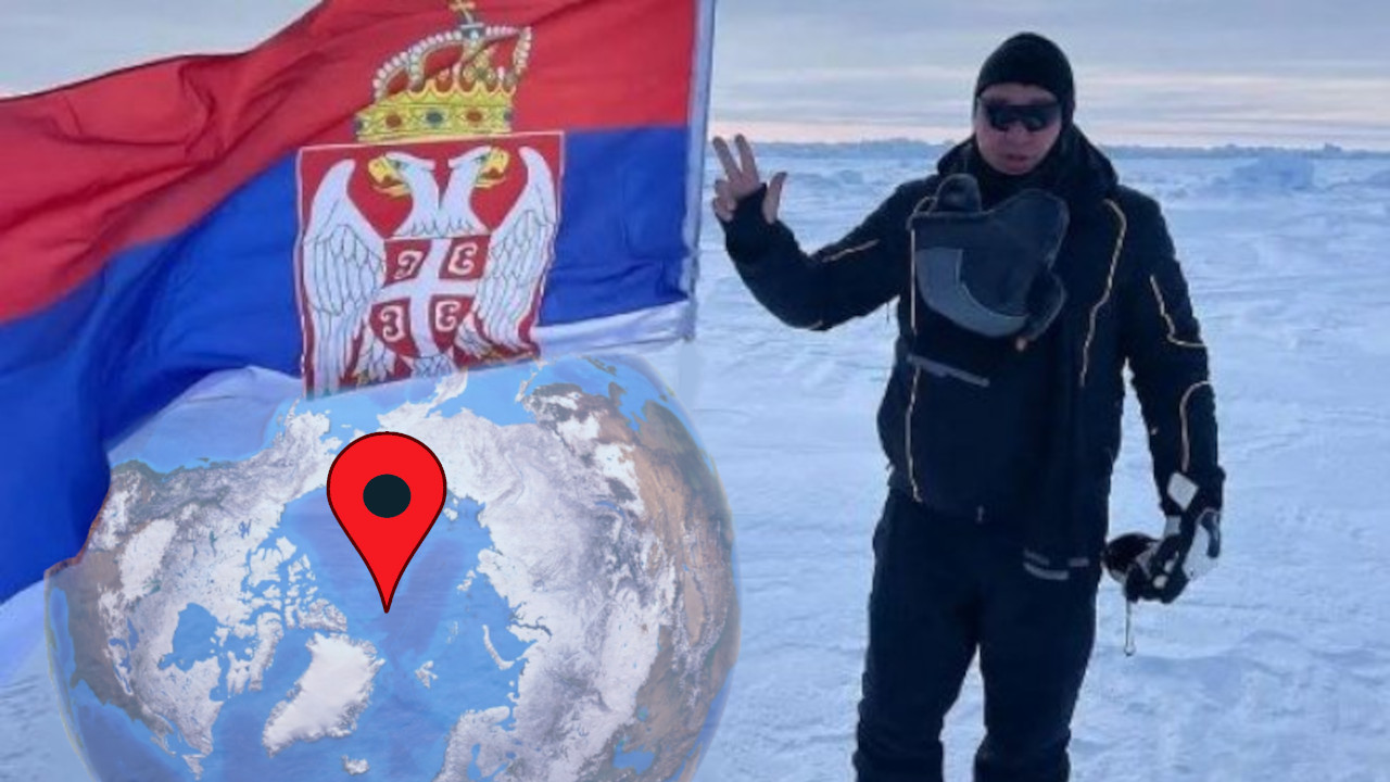 ISTORIJSKI PODVIG: Prvi Srbin na Arktiku zabio trobojku!