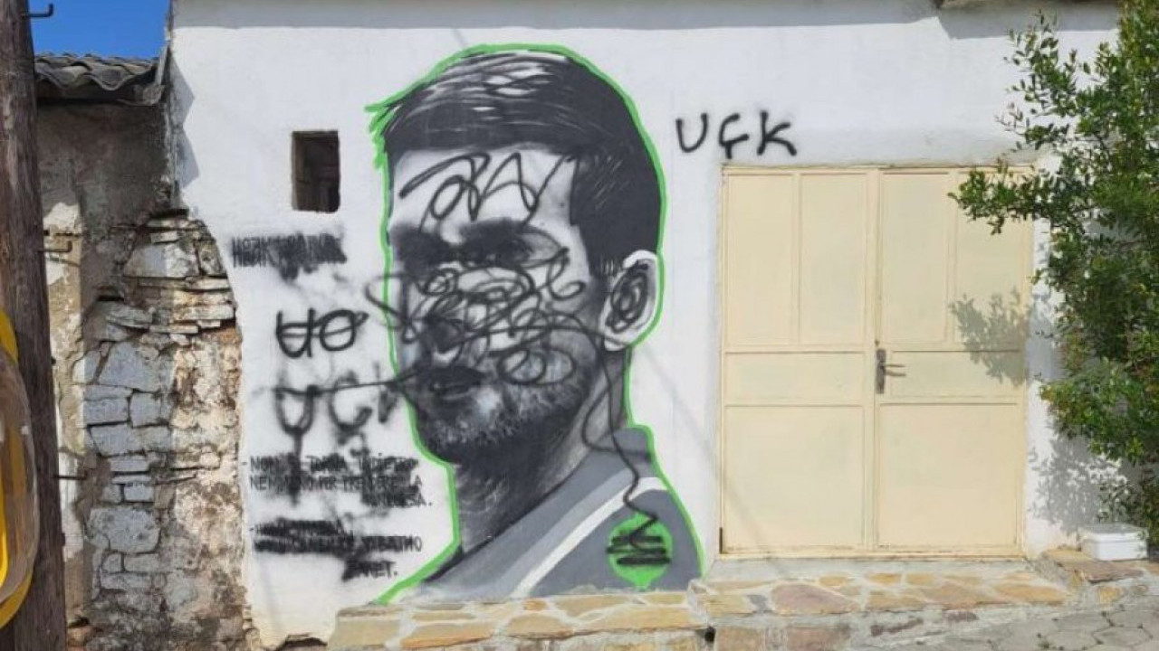 PROVOKACIJA NA KiM: Uništen mural posvećen Novaku Đokoviću