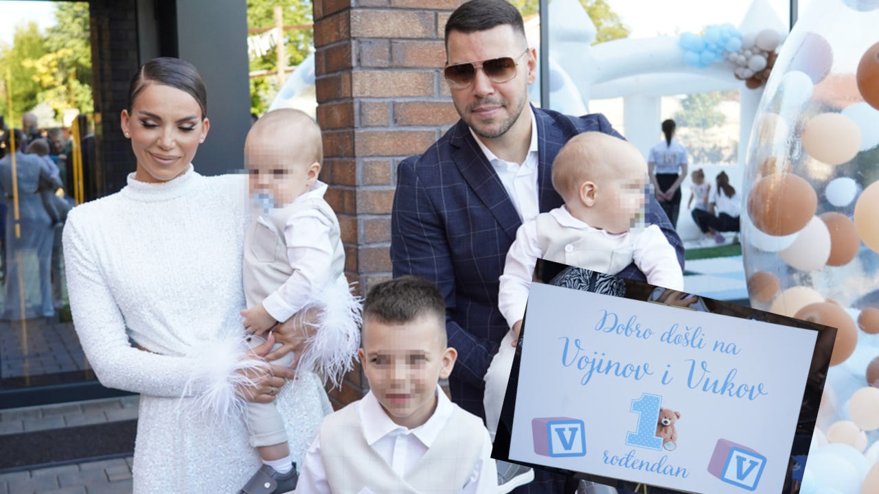 VELIKO SLAVLJE: Bračni par Mitić slavi prvi rođendan sinovima