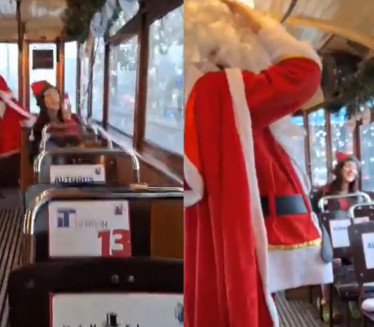 СКАНДАЛ У ЗАГРЕБУ Деда Мраз у трамвају пева "За дом спремни"
