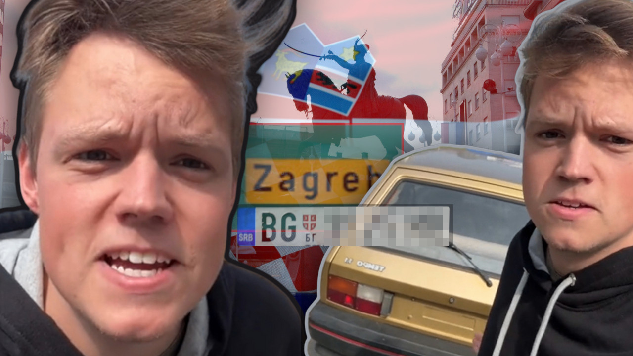 AMERU IZGREBAN AUTO U ZAGREBU Sve zbog SRPSKIH tablica VIDEO