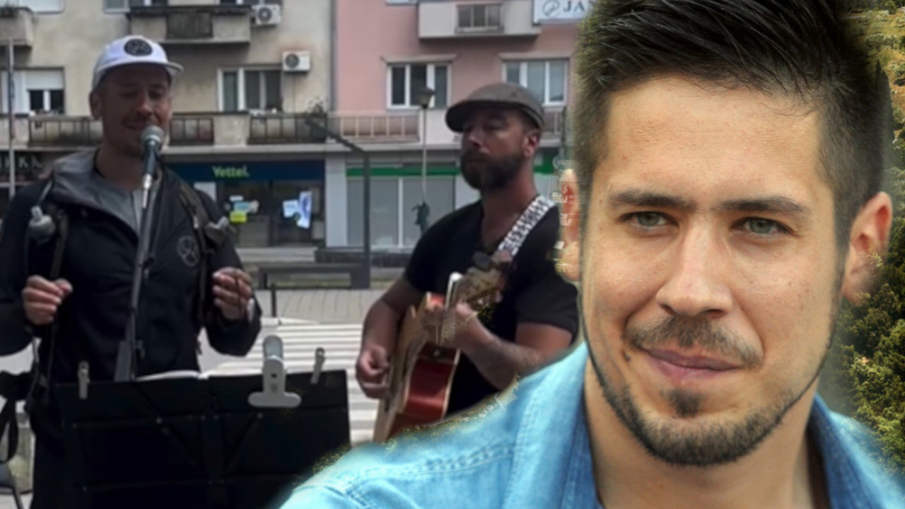 ПУТ РАДОСНИЈИ УЗ ПЕСМУ: Никола запевао са уличним музичаром